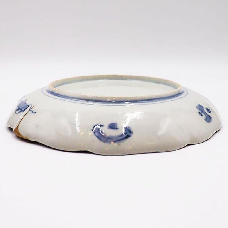 希少な明治時代の金継ぎ手描き中皿