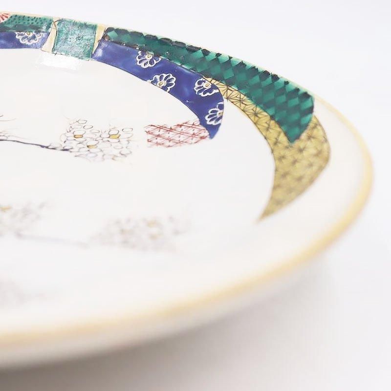 アンティーク 九谷焼 七寸皿 手描き 美しい骨董品