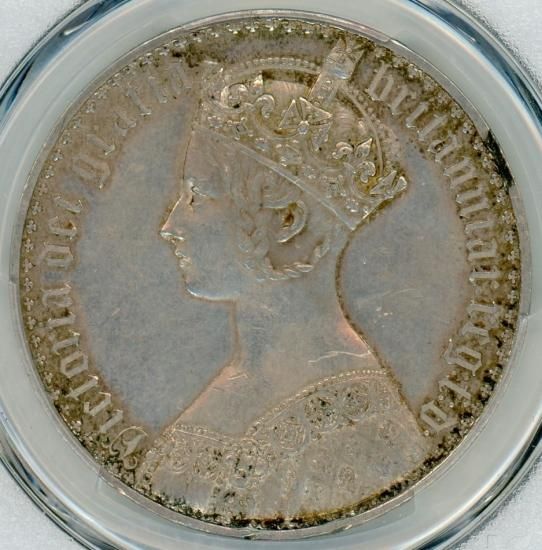 イギリスゴシッククラウン銀貨 アンデシモ 1847年 PR55/プルーフ・極美