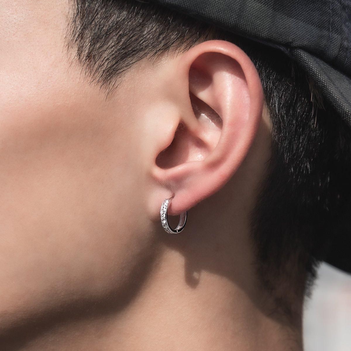 10K ホワイトゴールド ピアス 13mm - AVALANCHE OFFICIAL STORE