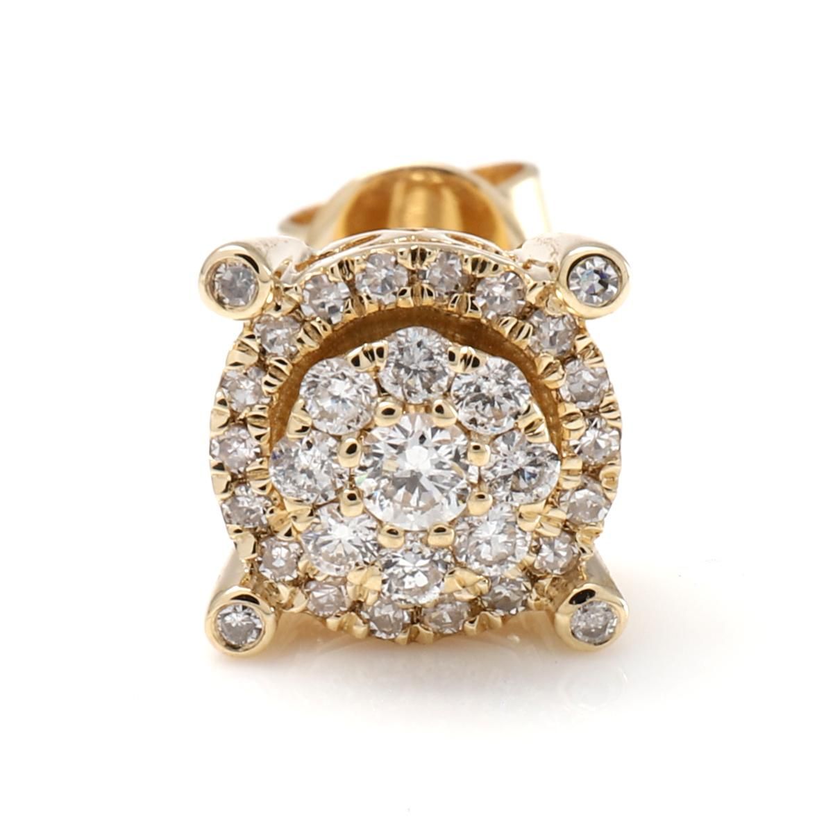 ダイヤモンド 10K イエローゴールド ピアス 7mm A0125946 - AVALANCHE