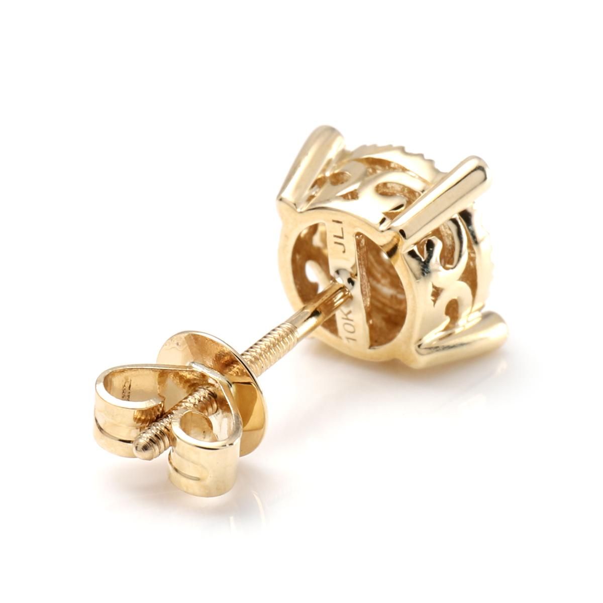 ダイヤモンド 10K イエローゴールド ピアス 7mm A0125946 - AVALANCHE