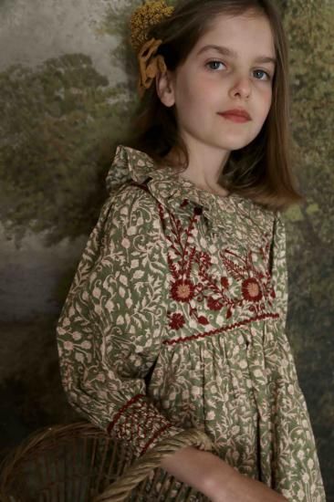 BONJOUR DIARY 「Iris Tunique (Leaf Block Print)」- ny-vind