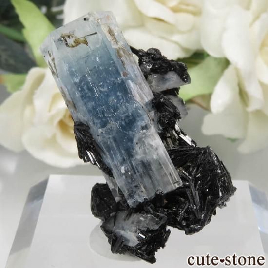 ナミビア エロンゴ産 アクアマリン&ブラックトルマリンの結晶（原石