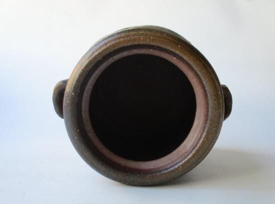 備前焼 耳付水指 (共箱)伊勢崎満 - 茶道具販売 栗林園