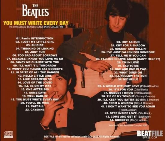 THE BEATLES / YOU MUST WRITE EVERY DAY (1CDR)