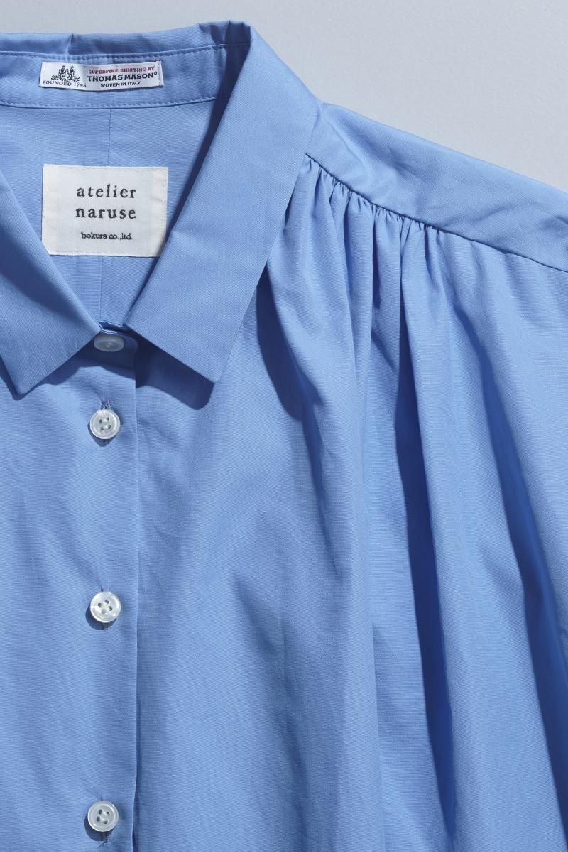 cotton ~THOMAS MASON~ gather blouse - atelier naruse｜Online store
