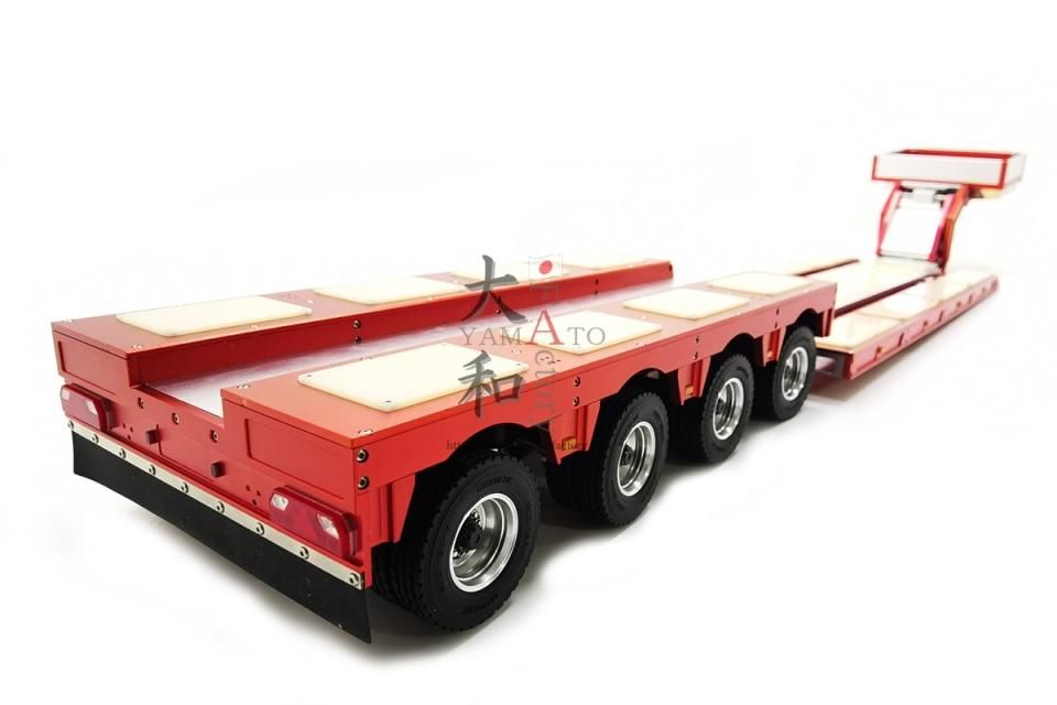 タミヤ1/14 フルメタル4軸16輪連動ステアリング拡幅低床トレーラー