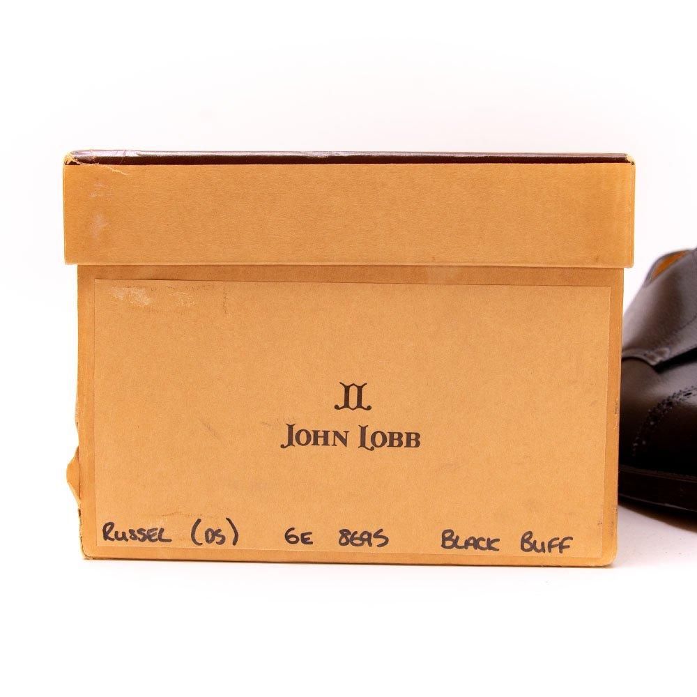 ジョンロブ RUSSEL(ラッセル)パンチドキャップ ブラック バッファロー