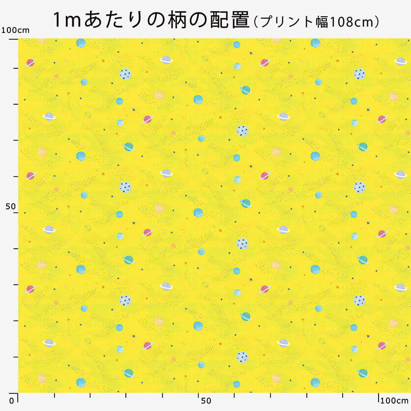 space-宇宙-（ネイビーブルー） - 生地と型紙の通販サイト：nunocoto