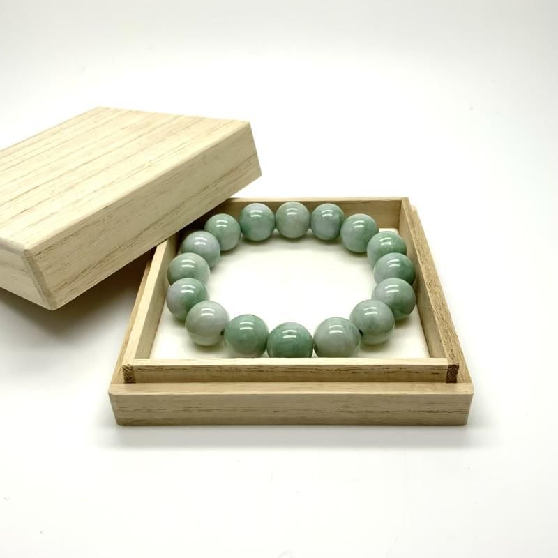 糸魚川翡翠 ブレスレット 13mm玉 】 糸魚川産翡翠 限定 一点物 天然石