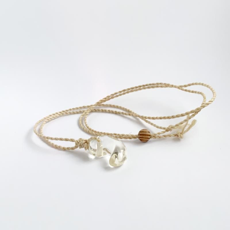 天然シトリン 勾玉 大麻紐ペンダント 】 黄水晶 クォーツ quartz