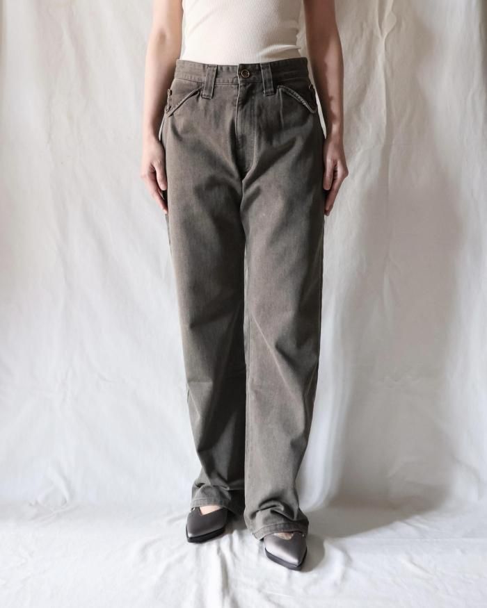 FUMIKA UCHIDA： KATSURAGI STRAIGHT PANTS - TAUPE - ORANN ONLINE SHOP