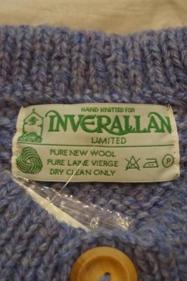 INVERALLAN』（インバーアラン） クルーネックアランカーディガン 4A