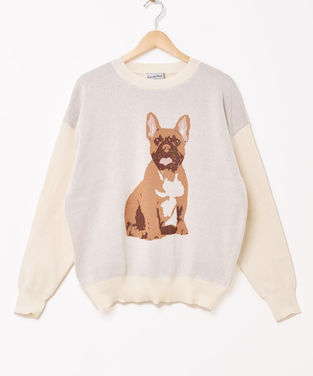 Emerald Motel」フレンチブルドッグ セーター - 古着屋