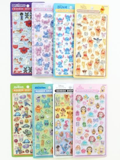 ネコポス対応】ボンボンドロップシール ディズニープリンセス