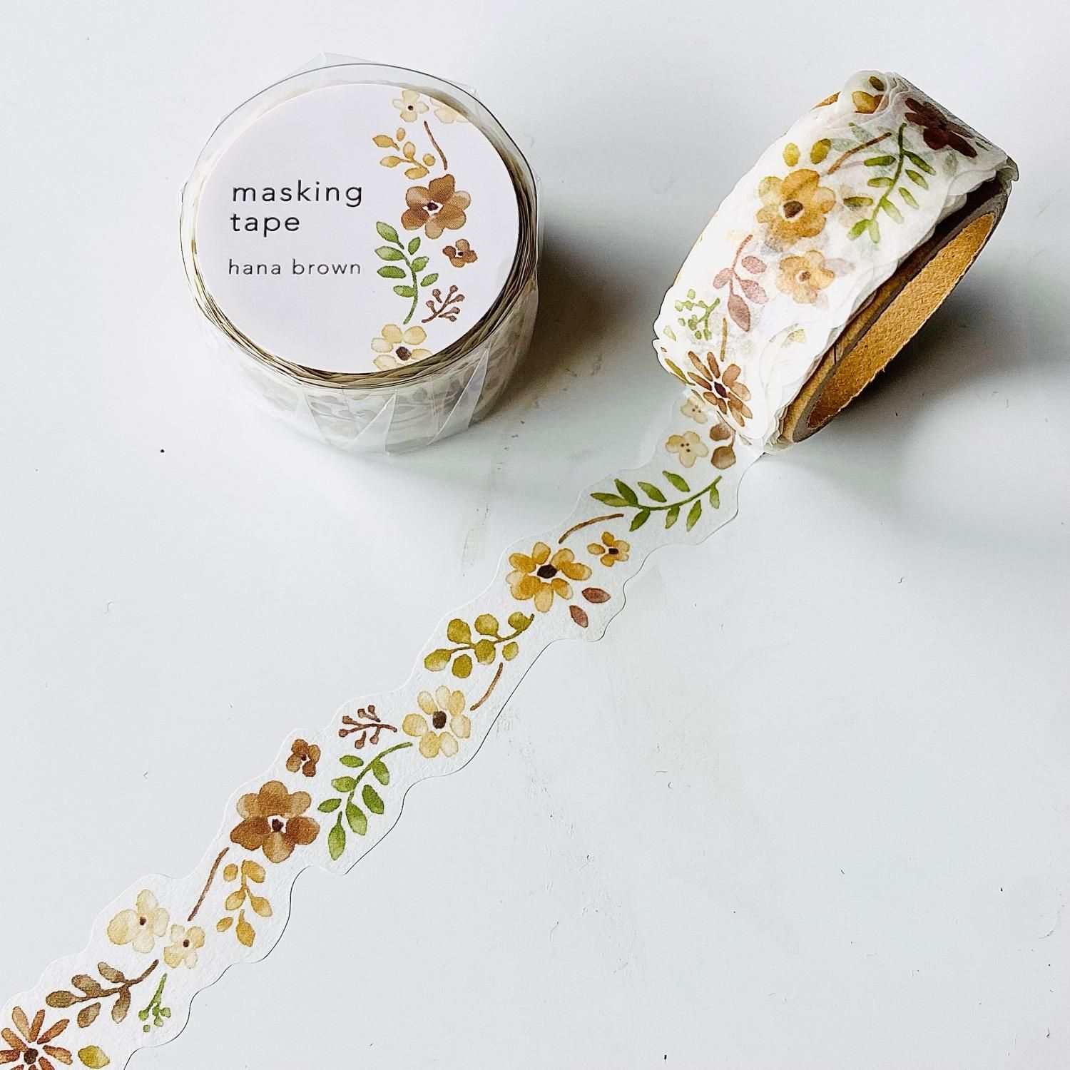MIND WAVE(マインドウェイブ) マスキングテープ ダイカット hana brown