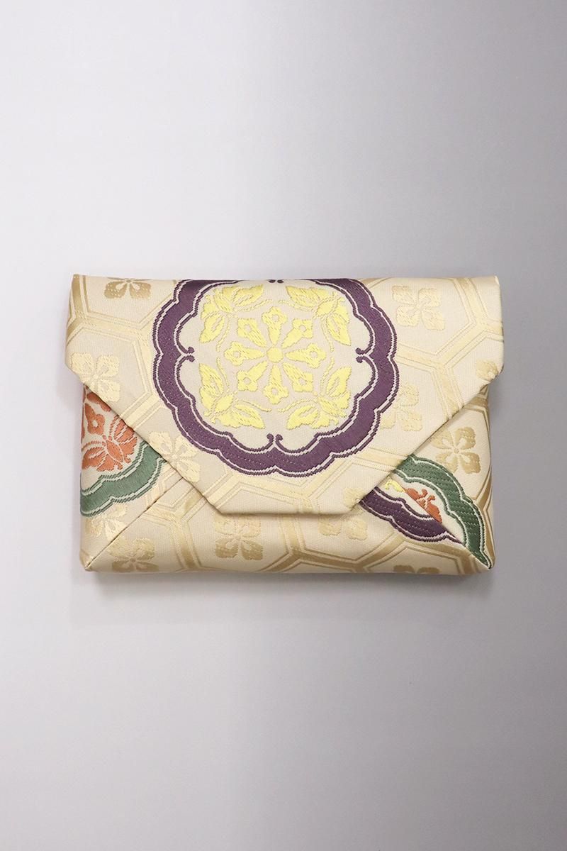 G-2867】数寄屋袋 唐織 薄香色 雪輪花文 - 銀座きもの青木｜長く大切に