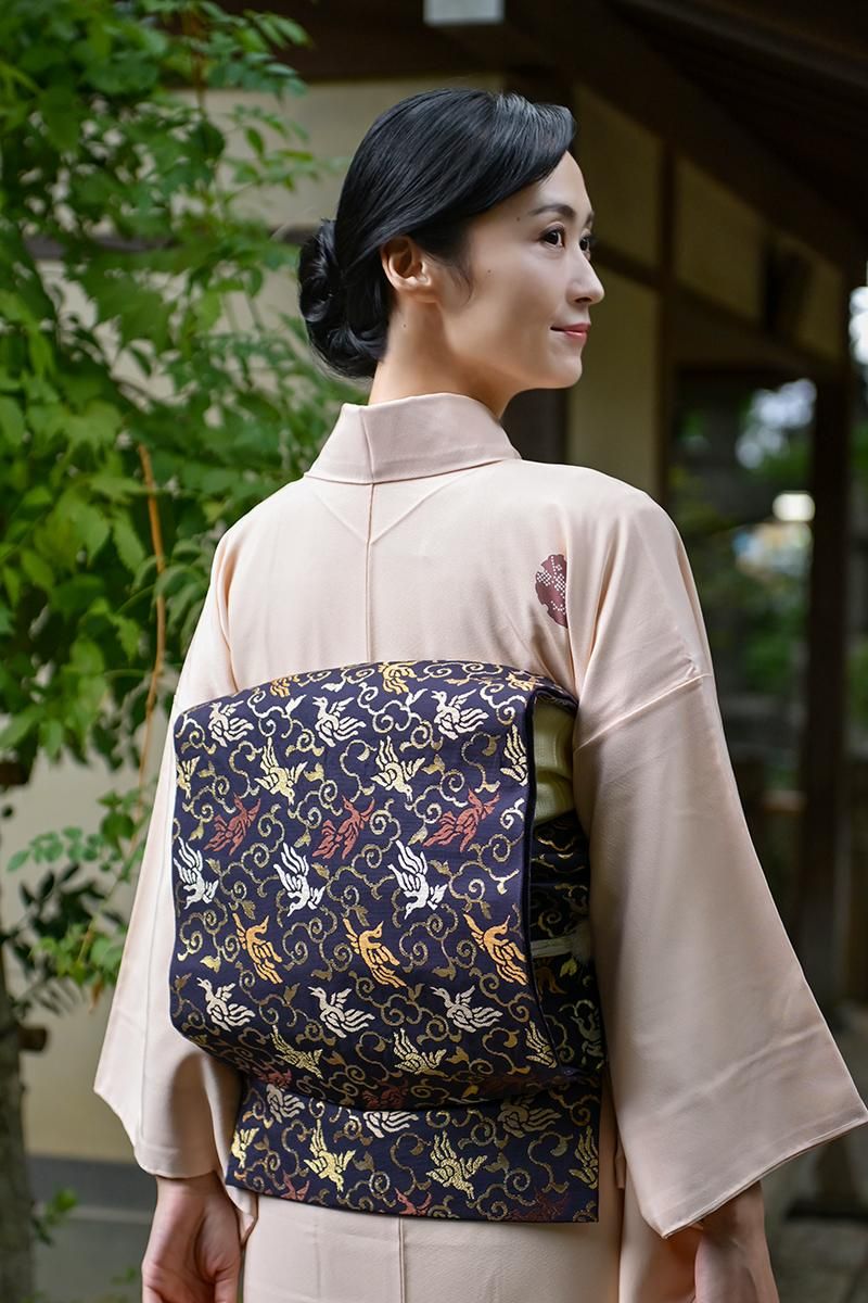 川島織物 袋帯 フォーマル 祥雲文様 美品 袋帯 川島織物 欄間花ノ図 本
