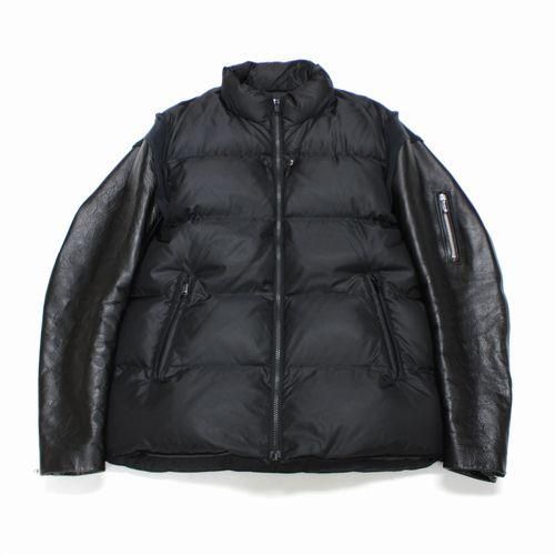 UNDERCOVER アンダーカバー 17AW 袖レザーダウンジャケット 3 ブラック
