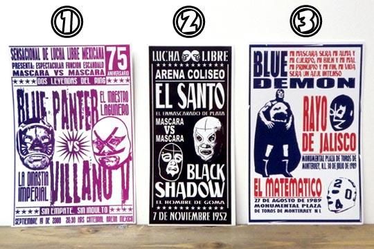 メキシコ プロレス ルチャ・リブレ 試合ポスター デザイン ステッカー