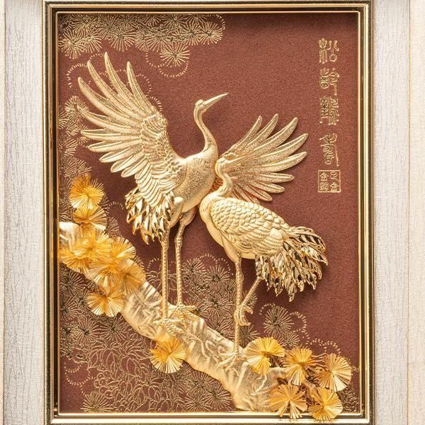 純金箔貼り 松齢鶴寿 ー 三宝堂オンラインショップ