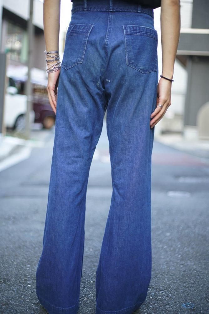 SEAFARER - USN】ヴィンテージ セーラーデニムパンツ 巻きパンツ