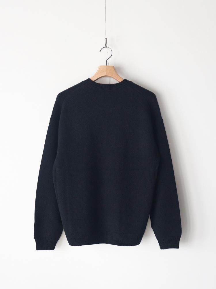 AURALEE men's / BABY CASHMERE KNIT P/O (TOP BLACK) - TROUPE ONLINE