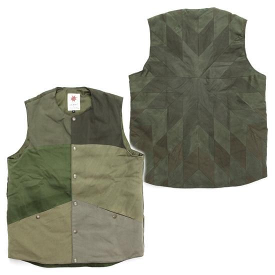 Nasngwam ナスングワム｜LONESTAR VEST (アーミー)(リメイク 中綿ベスト)
