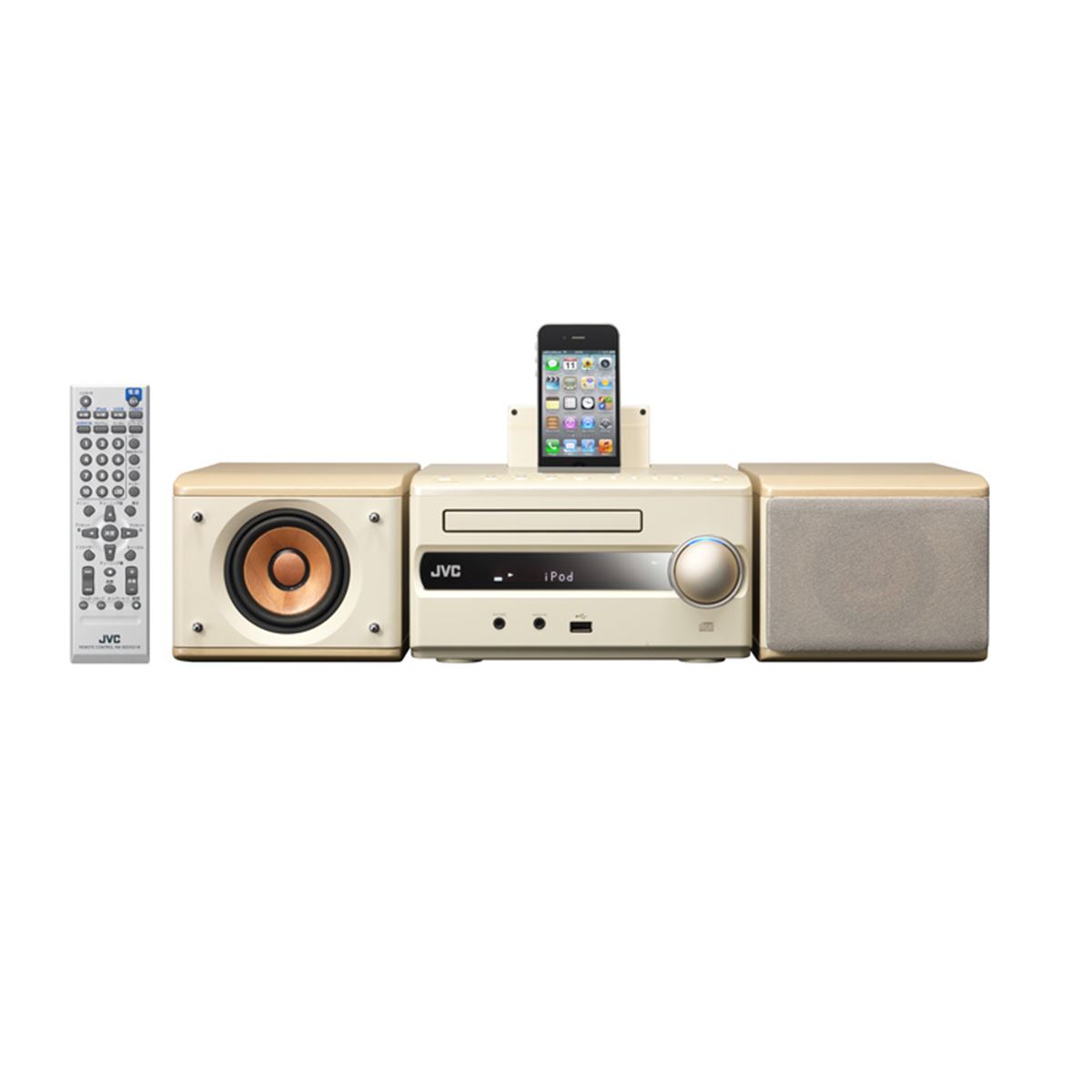 JVC、iPhone対応のウッドコーンスピーカー搭載コンポ「EX-S3」 - 価格.com