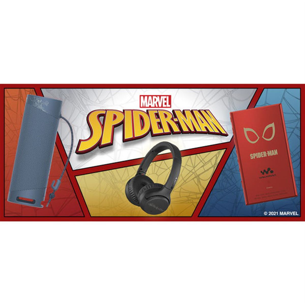 ソニー、「スパイダーマン」デザインのウォークマン/無線ヘッドホン