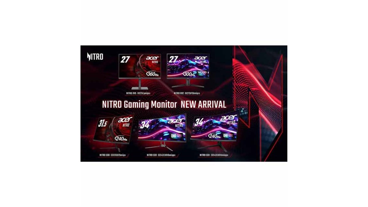 エイサー、ゲーミングモニターブランド「Nitro」から新モデル5機種を