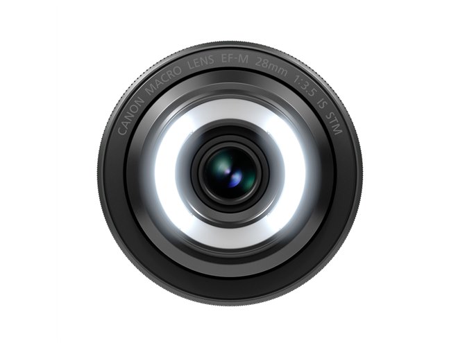 キヤノン、LEDライト内蔵のマクロレンズ「EF-M28mm F3.5 マクロ IS STM