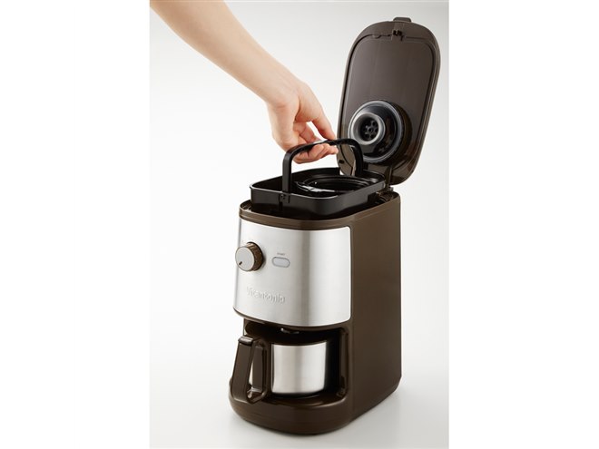 ビタントニオ、シンプル機能＆デザインのミル内蔵全自動コーヒー