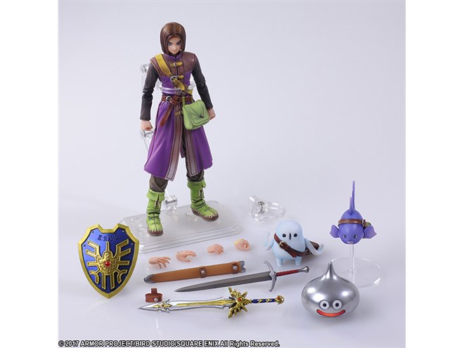ドラゴンクエストXI」主人公を再現したアクションフィギュア、スライム