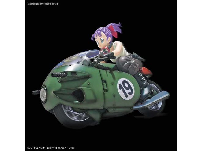 ドラゴンボール」の扉絵に登場したブルマのバイクがプラモデルに