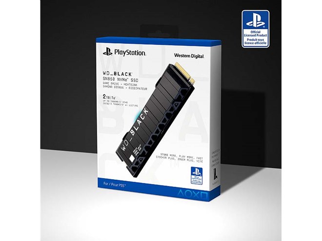 WD、公式ライセンスを取得したPS5用SSD「WD_BLACK SN850 NVMe M.2 SSD