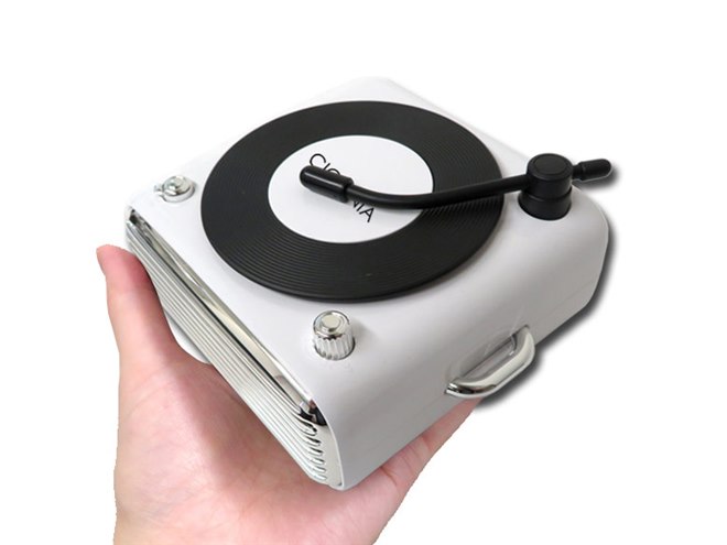 まるでレコードプレーヤーのよう、レトロ風デザインのBluetooth