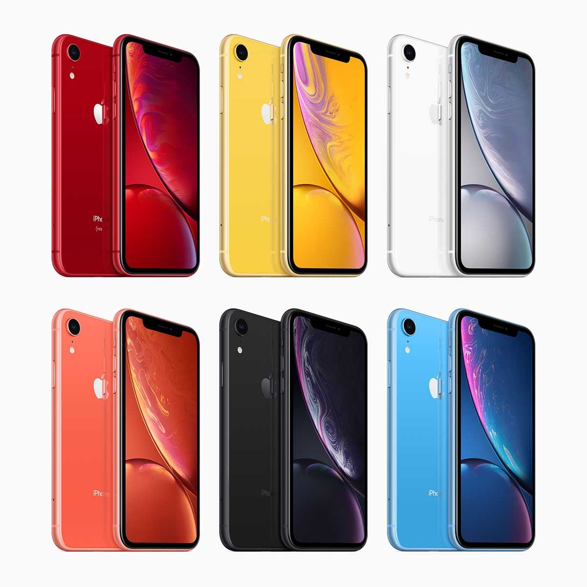 アップルから、6色のカラバリで6.1型液晶を搭載した「iPhone XR」が10