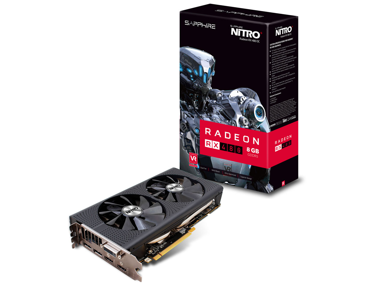 SAPPHIRE SAPPHIRE NITRO+ RADEON RX 480 8G GDDR5 PCI-E DUAL HDMI
