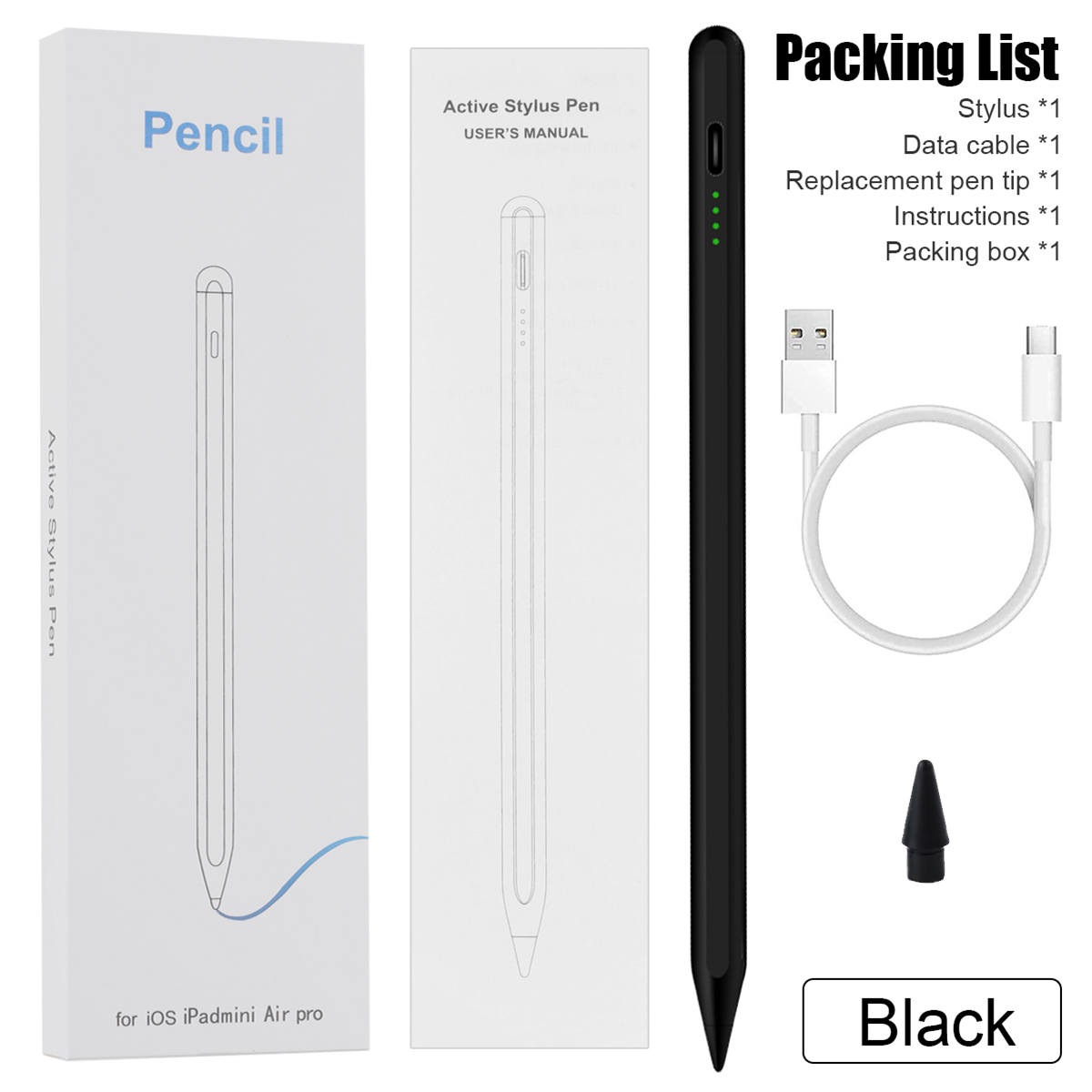 For Apple Stylus Pencil iPad 10/9/8/7/6th Gen Air 5/4/3 iPad Pro