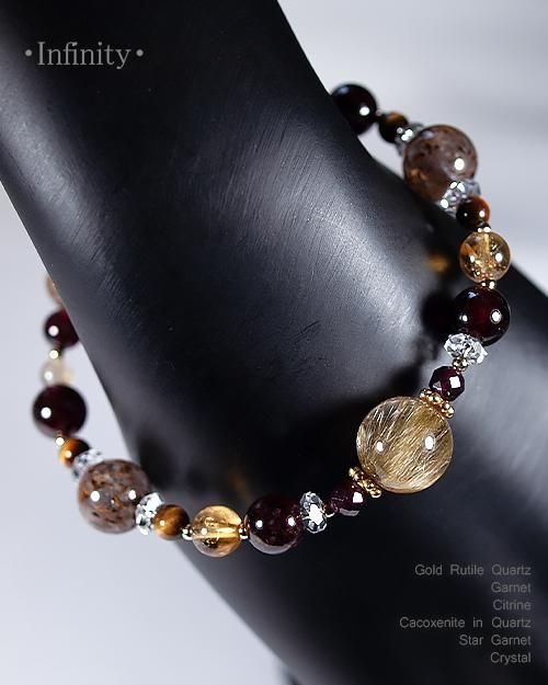 高級ゴールドルチル×カコクセナイトインクォーツ】現実力と金運・霊性