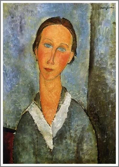 モディリアーニ【セーラー襟の少女】 - 手描き 絵画（油絵複製画）販売