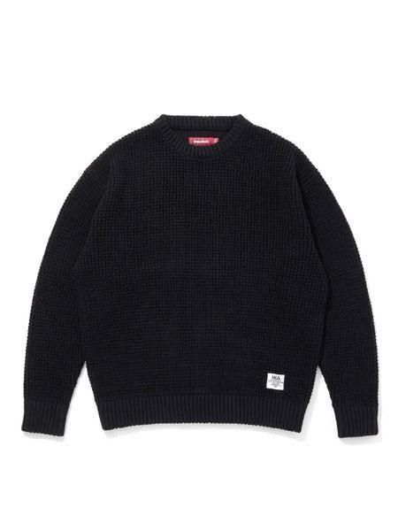 HIDE AND SEEK 】 Heavy Waffle Knit Sweater ( L/S コットンニット