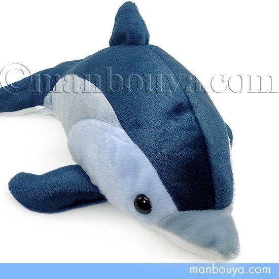 イルカ ぬいぐるみ ブルー 水族館グッズ AQUA アクアドルフィン 37cm