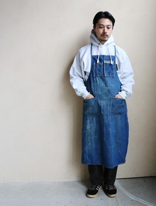 50s UNKNOWN DENIM APRON | 古いデニム素材のエプロン - MATIN
