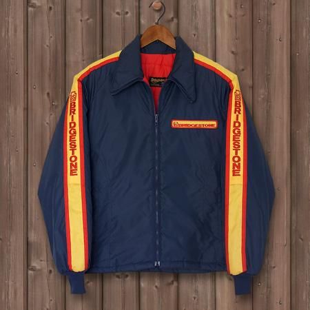 70's VINTAGE BRIDGESTONE OFFICIAL RACING JACKET | Horizon Blue