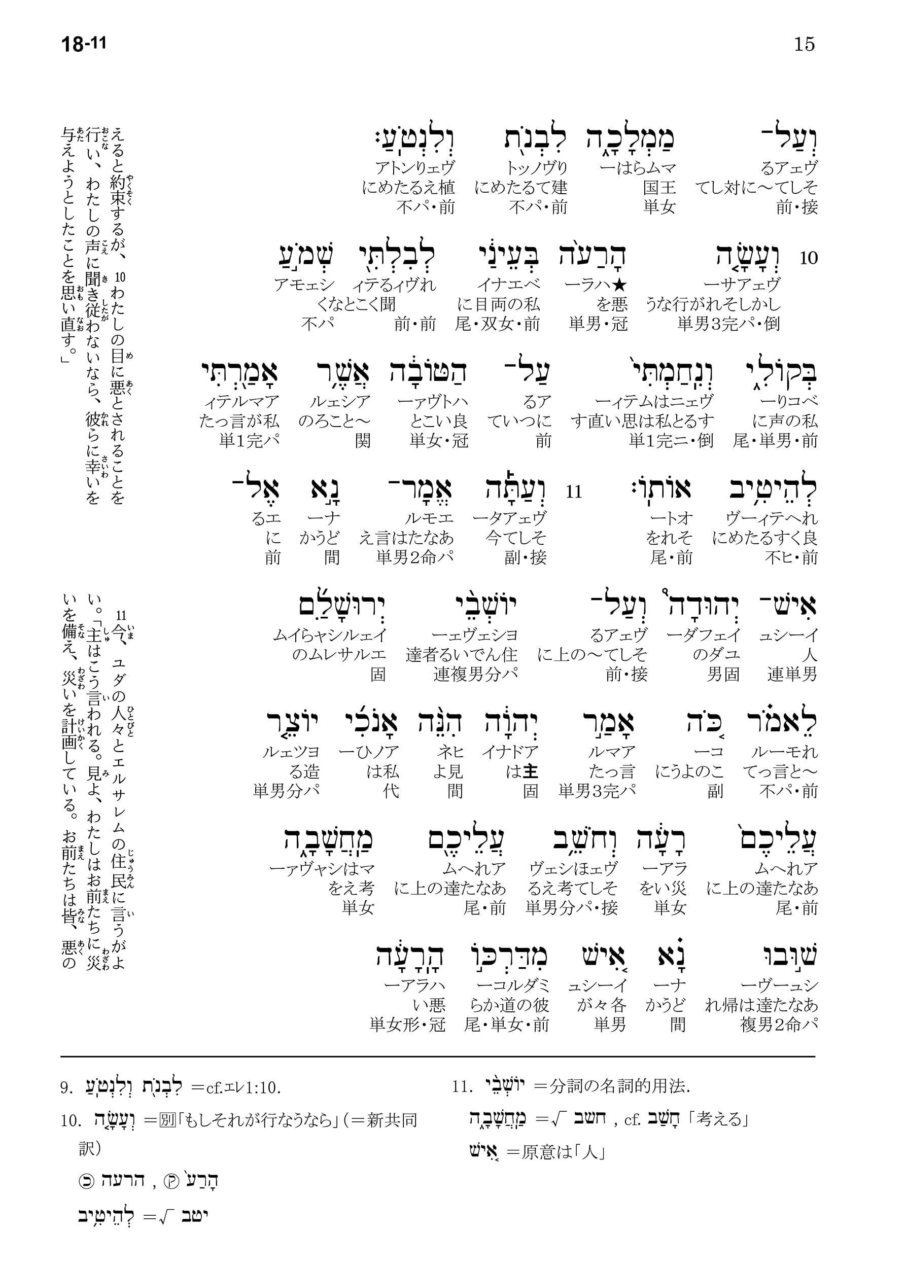 ヘブライ語聖書対訳シリーズ24 エレミヤ書2（18～35章）