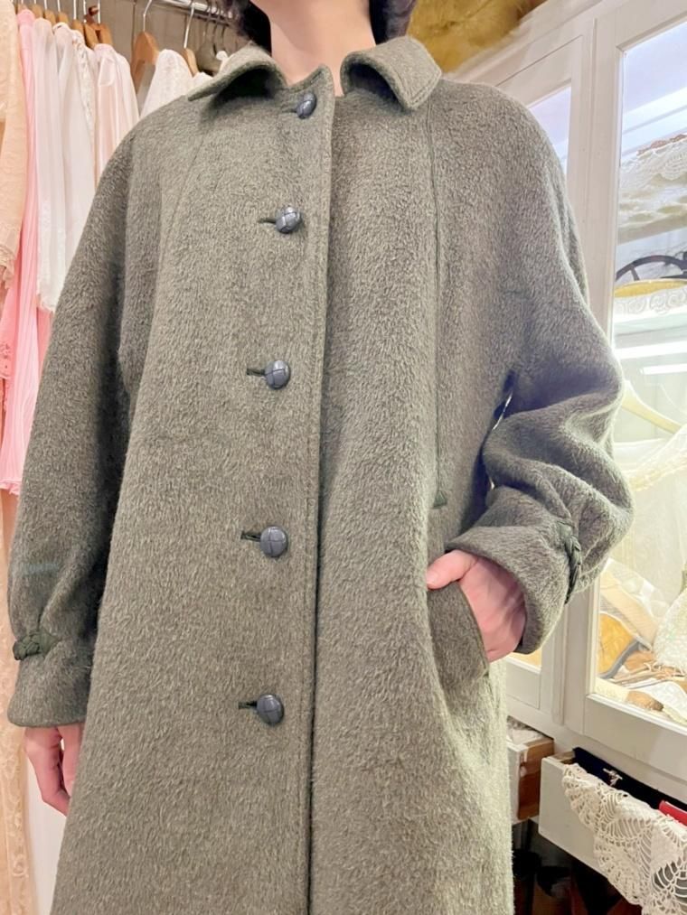 Vintage モヘア混オーバーウールコート