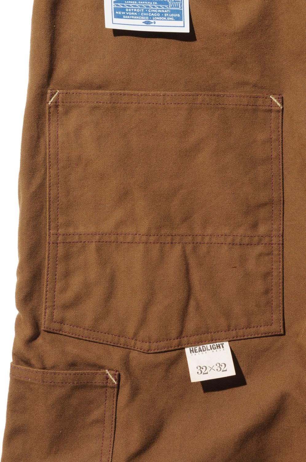 HEAD LIGHT(ヘッドライト) オーバーオール 13oz.BROWN DUCK HIGH BACK